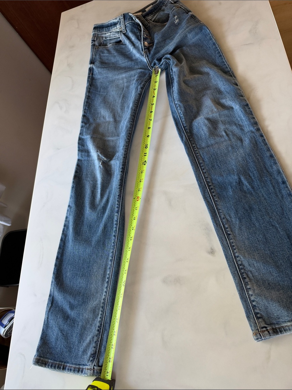 Women's Blue Straight-Leg Jeans